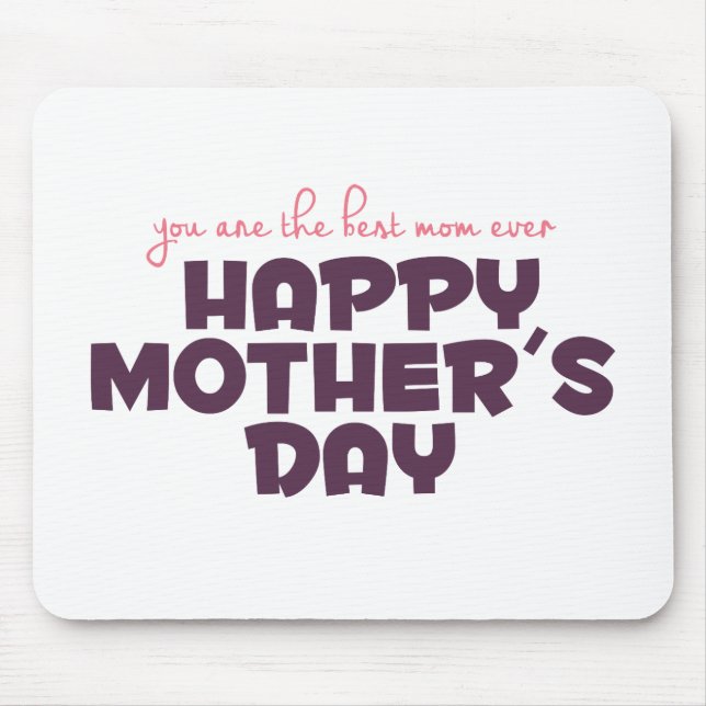 Enkel bästa Mamma någonsin Mors dag | Mousepad Musmatta (Framsidan)