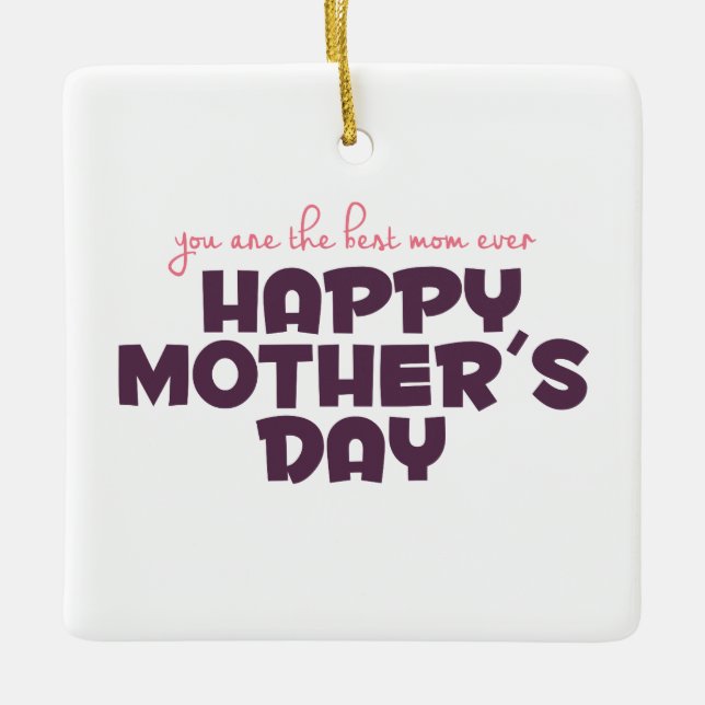 Enkel bästa Mamma någonsin Mors dag | Ornament (Framsida)