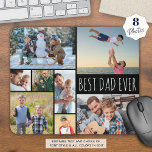 ENKEL BÄSTA PAPPA NÅGON 8-fotokollage Musmatta<br><div class="desc">Skapa din egen personlig, färg fotomusmatta av anpassningsbar för BEST PAPPA EVER med den här lättöverförbara fotosamlingsmallen som innehåller 8 bilder i olika former och storlekar, både vågrät och lodrät för att rymma en mängd olika fotosubjekt i ditt urval av text och bakgrundsbild färger (visas i svartvitt). ASSISTANS: Om du...</div>