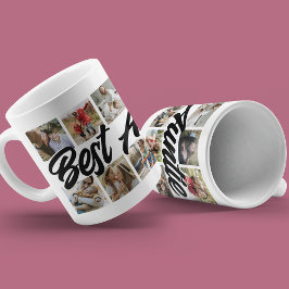 Enkel, bästa tids någonsin-fotokollage kaffemugg