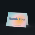 Enkel Bat mitzvah kelestial blå Personlig Tack Kort<br><div class="desc">Personlig - enkelt fet typografi Celestial Pastel Blue Modern-tackkort</div>