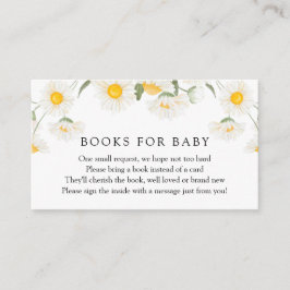 Enkel begäran om Rustic Daisy Flowers Baby Bok Tilläggskort