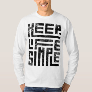 Enkel behålla - Minimalistisk Långärmad tre T Shirt