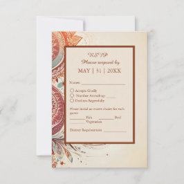 enkel beige boho chic bröllop OSA kort