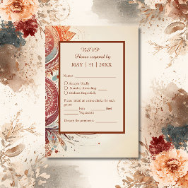 enkel beige boho chic bröllop OSA kort