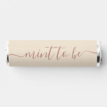 Enkel Beige Guld-favoritetikett "Mint to be" i Ro