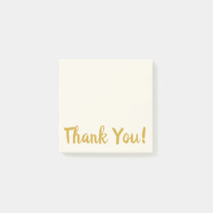 Enkel Beige & Guld Tack Post-it Notes Block