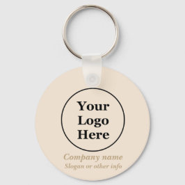 Enkel beige-minimalist nyckelring