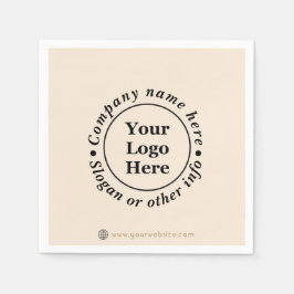 Enkel beige-minimalist pappersservett