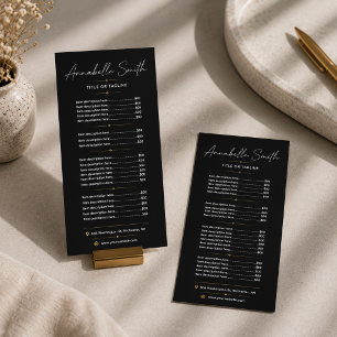 Enkel Beige Minimalistisk Modern Elegant Rackkort Reklamkort