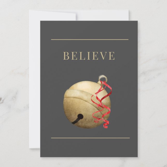 Enkel BELIEVE med Jingle Bell-julen (Framsida)