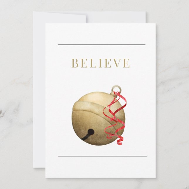 Enkel BELIEVE med Jingle Bell-julen (Framsida)