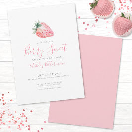 Enkel Berry Sweet Baby Shower Inbjudningar