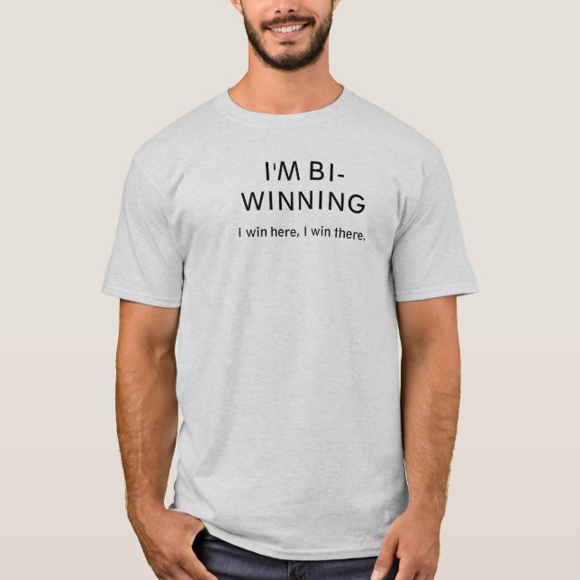 Enkel BI--WINNINGTSHIRT T-shirt (Framsida)