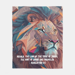 Enkel bibel vid Judahs Lejon Fleecefilt