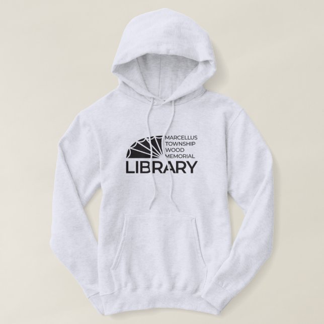Enkel bibliotekströja hoodie (Design framsida)