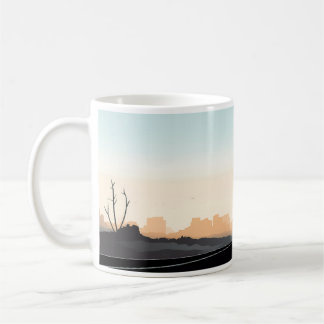 Enkel Bild av elpoler på väg Kaffemugg