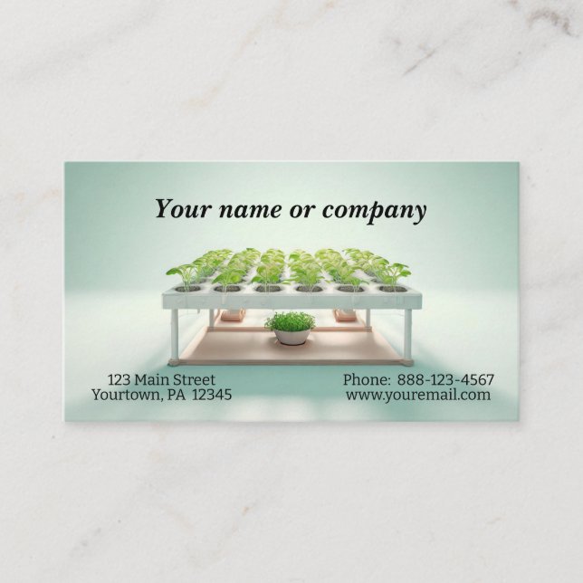 Enkel bild av en flygträdgård visitkort (Framsida)