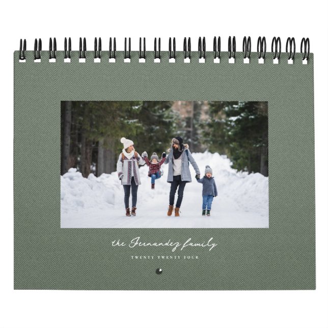Enkel bild av herringbenets klassiska familjefoto  kalender (Omslag)