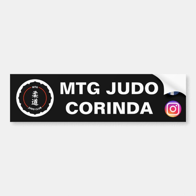 (Enkel) bildekal för MTG-Judoklubb, (Framsidan)