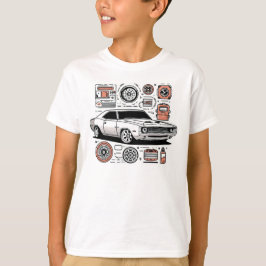 Enkel bilgrafik 003 t shirt