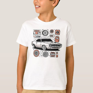 Enkel bilgrafik 003 t shirt