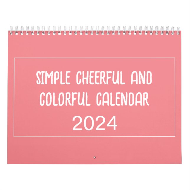 Enkel, billig färgfull kalender (Omslag)