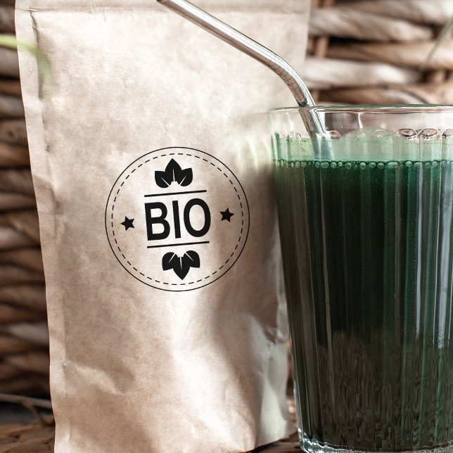Enkel bioprodukt, miljövänlig stämpel (Skapare uppladdad)