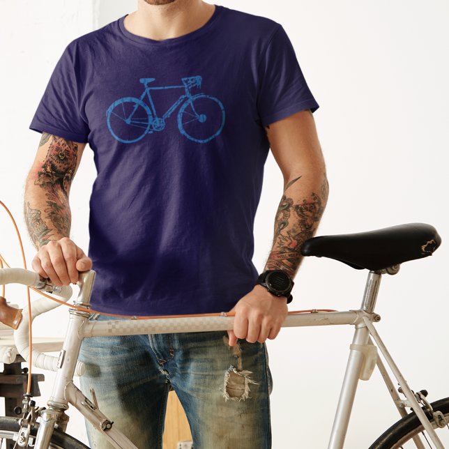 Enkel blå bike t shirt (Skapare uppladdad)