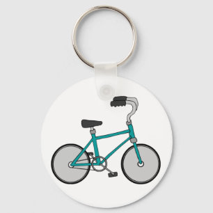 Enkel Blå Cykel Retro Cykel Nyckelring