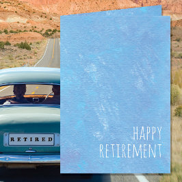 Enkel Blå Glad Pension Moderne Kort