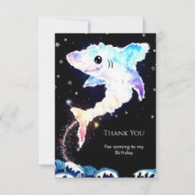 Enkel Blå Haj Födelsedag