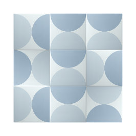 Enkel blå halvcirkel Geometrisk design Kakelplatta