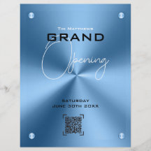 Enkel, blå, modern flygblad av metall