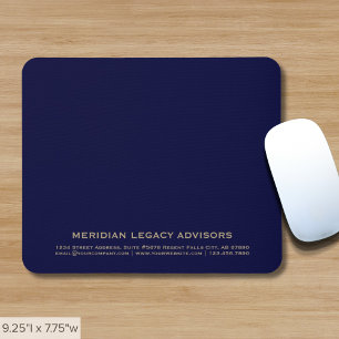 Enkel blå och Guld Typografisk Mousepad Musmatta