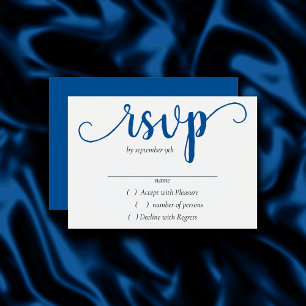 Enkel blå skrift   Cerulean Classic Flourish OSA Kort