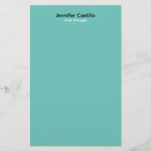 Enkel blå svart vit minimalistisk modern brevpapper