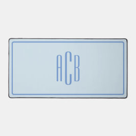 Enkel blå tre-bokstavsmonogram
