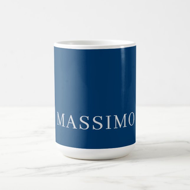 Enkel Blå Trendig Minimalistisk Professionell Kaffemugg (Center)