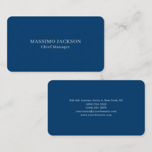 Enkel Blå Trendig Minimalistisk Professionell Visitkort