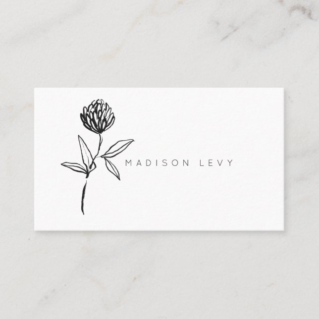 Enkel Bläck Modern Native Artisan Business Tidsbeställning Kort (Framsida)