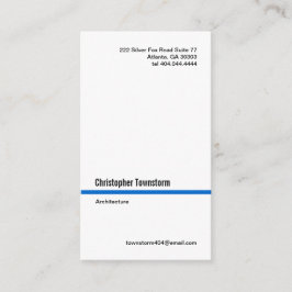 Enkel blålinjenlodrätvisitkort visitkort