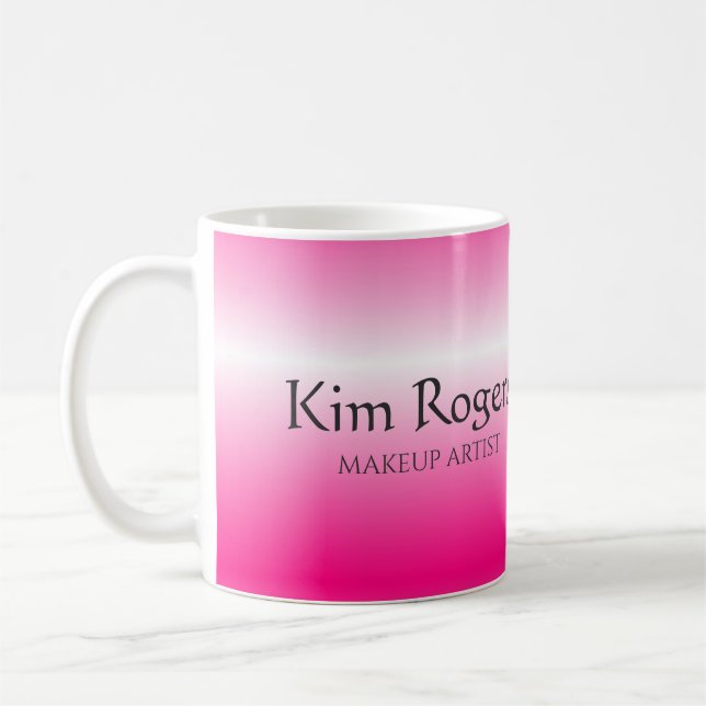 Enkel blankt rosa, affärskort kaffemugg (Vänster)