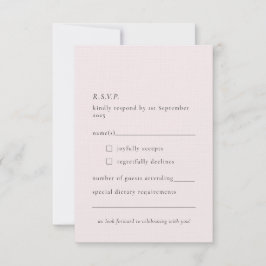 Enkel Blek , känslig mjuk Rosa - minimalt OSA Kort