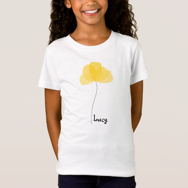 Enkel blom T-Shirt (Framsida)