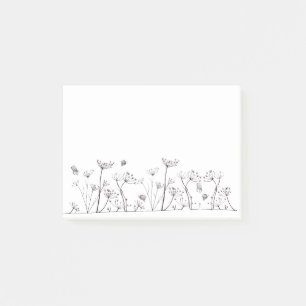 Enkel blomma (a302) post-it block