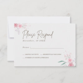 Enkel blomma Elegant bröllop OSA Kort