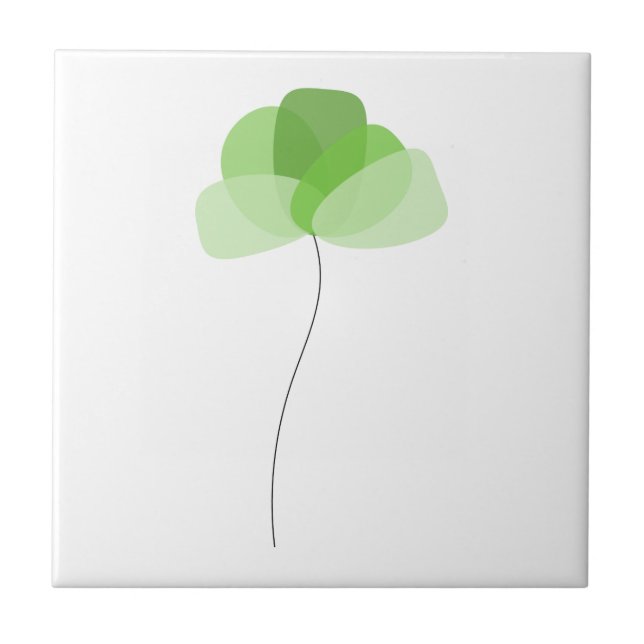 Enkel blomma keramisk platta kakelplatta (Framsidan)