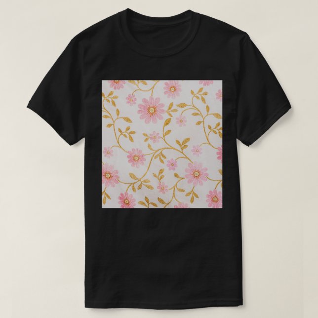 Enkel blomma Mönster T Shirt (Design framsida)