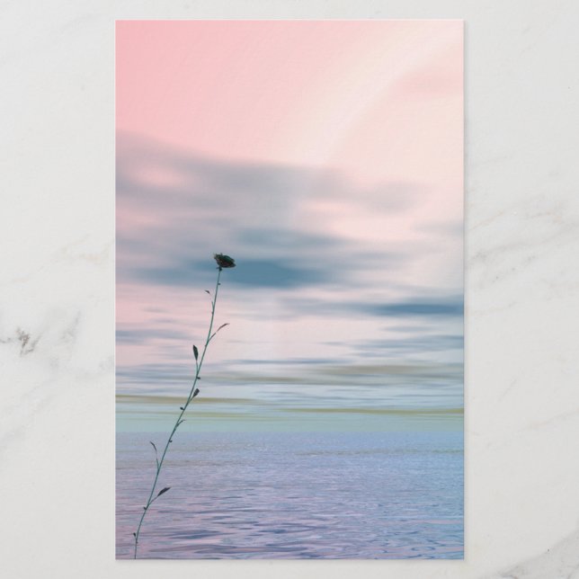 Enkel blomma ~Skrivdon~ Brevpapper (Framsida)
